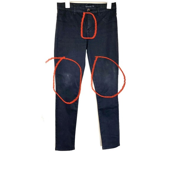 Calvin Klein Jeans Womens Pants Size 29 Size 8 Black Leggings Stretch Mid Rise - Picture 13 of 14